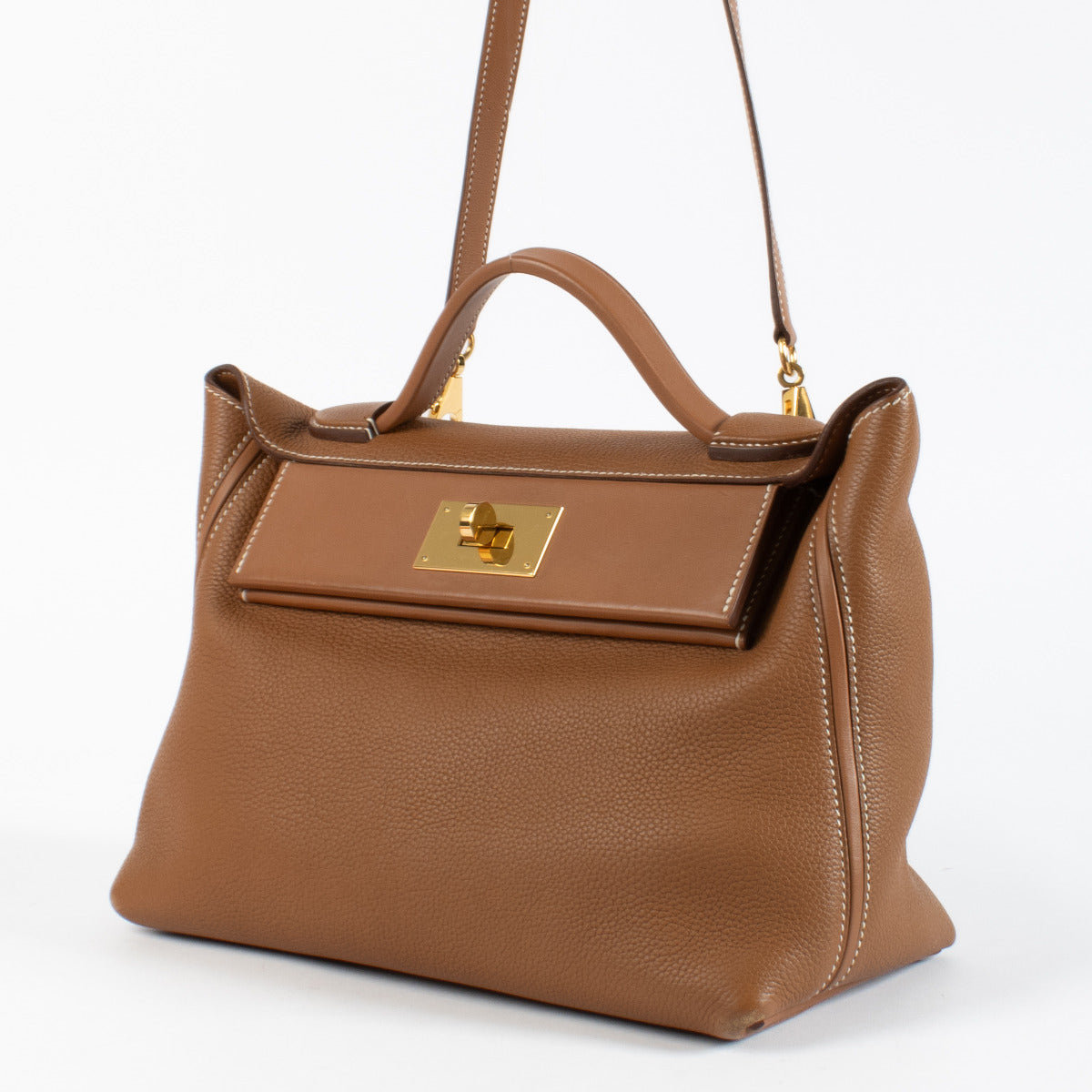 Hermès 24/24 Gold Taurillon Maurice Swift GHW
