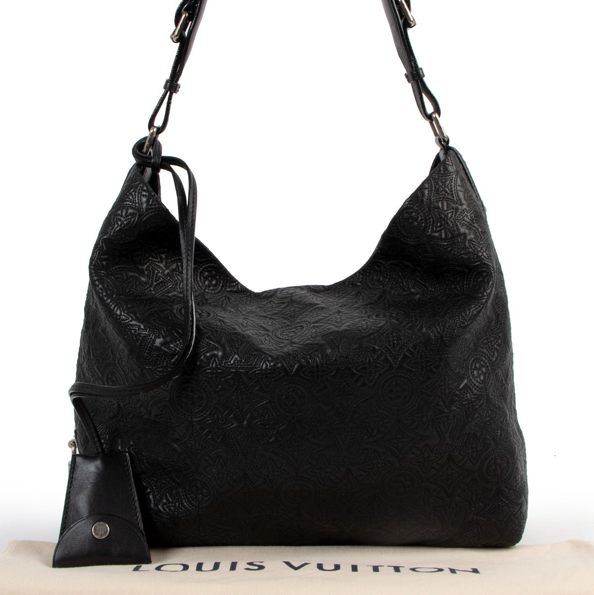 Buy an authentic second hand Louis Vuitton Black Leather Antheia Hobo Bag in very good condition at Labellov.