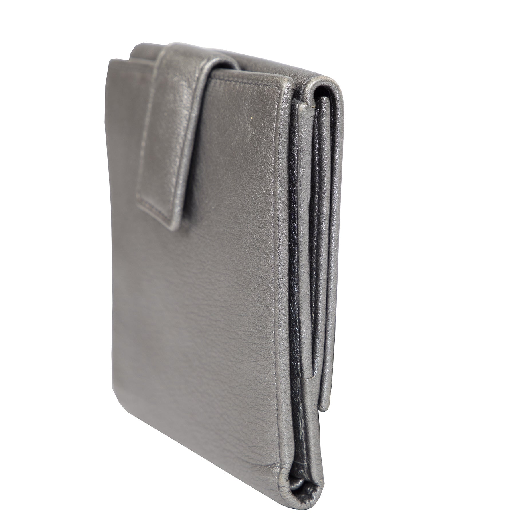 Yves Saint Laurent Y-Mail Bi-fold Silver Leather Wallet kopen en verkopen aan de beste prijs