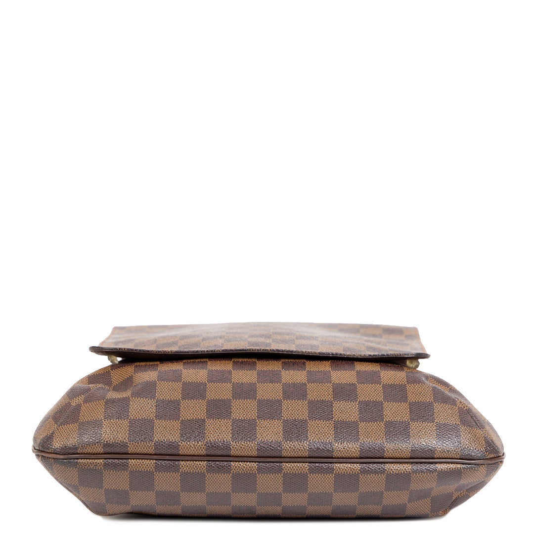 Authentieke Tweedehands Louis Vuitton Damier Ebene Musette Salsa Bag juiste prijs veilig online shoppen luxe merken webshop winkelen Antwerpen België mode fashion
