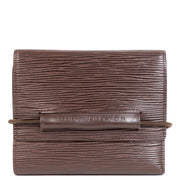 Authentieke Tweedehands Louis Vuitton Moka Epi Leather Wallet juiste prijs veilig online shoppen luxe merken webshop winkelen Antwerpen België mode fashion