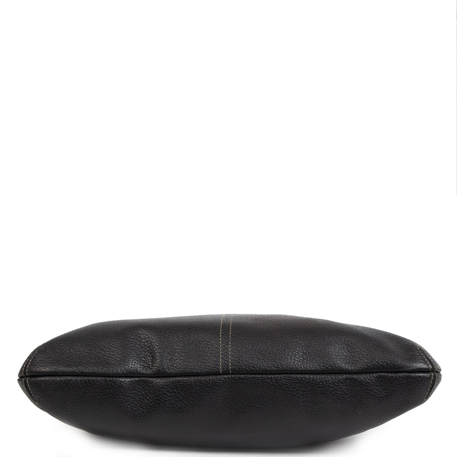 Authentieke Tweedehands Deux de Delvaux Black Leather Crossbody Bag juiste prijs veilig online shoppen luxe merken webshop winkelen Antwerpen België mode fashion