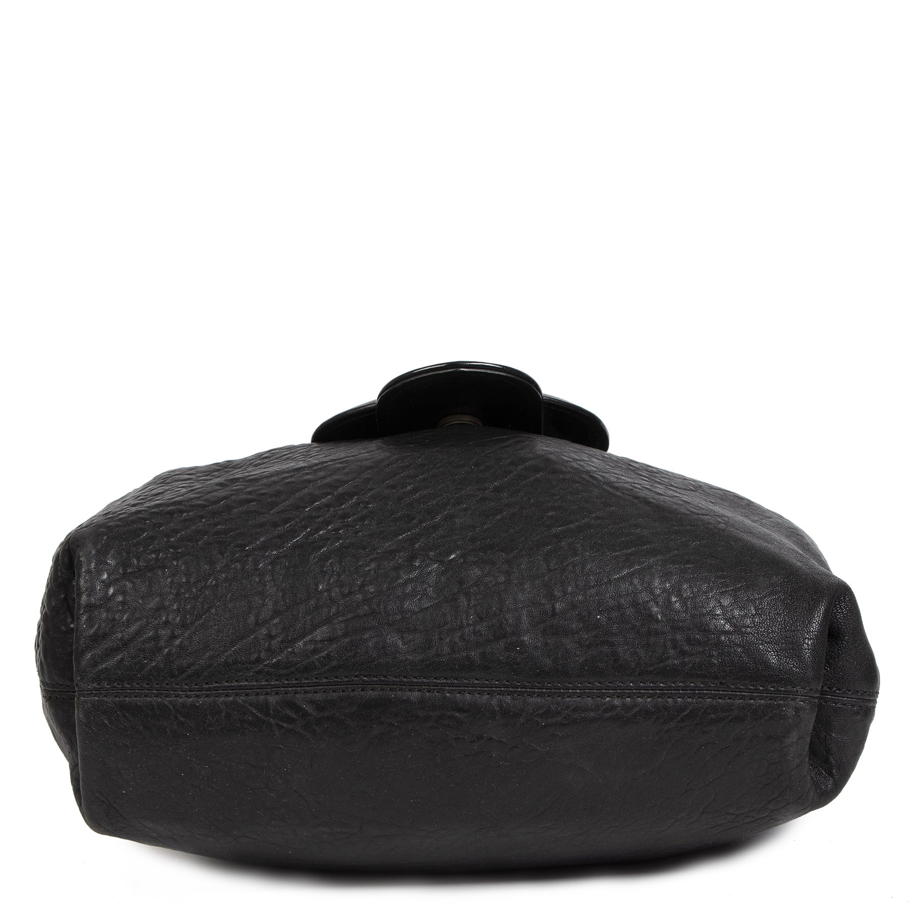 Authentieke Tweedehands Fendi Black Zucca Monogram Canvas Hobo Bag juiste prijs veilig online shoppen luxe merken webshop winkelen Antwerpen België mode fashion