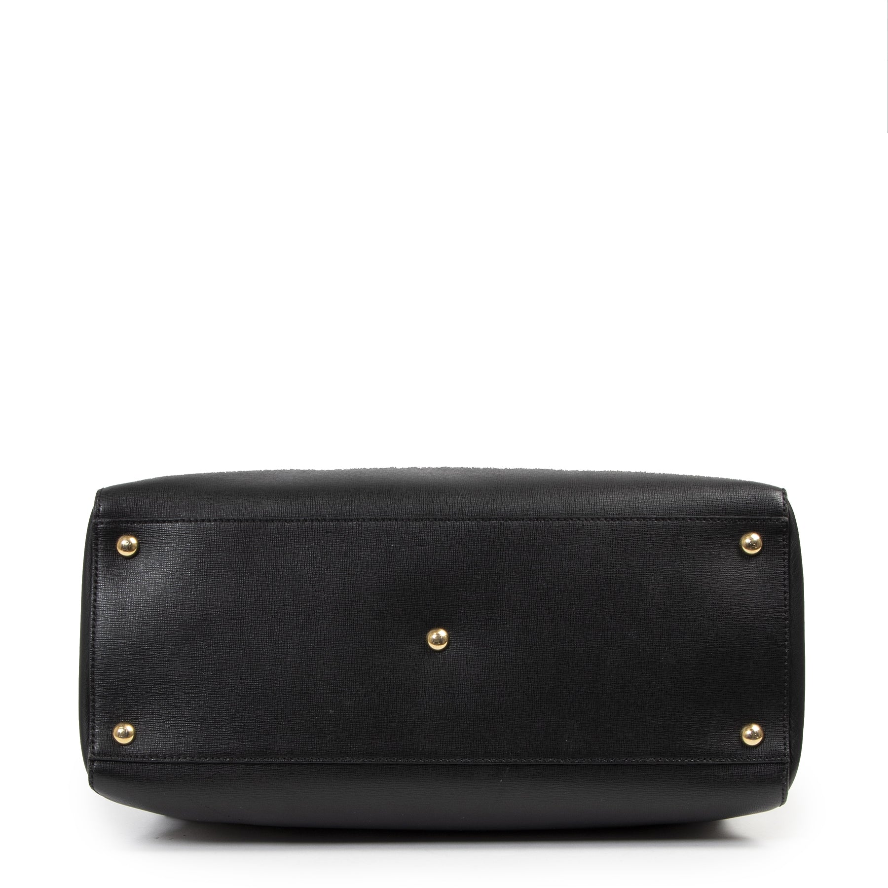 Fendi Black Saffiano Leather 2Jours Bag