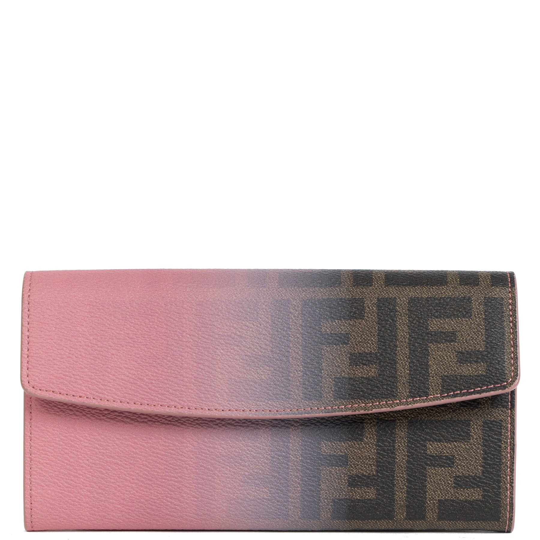 Fendi Pink Obre Zucca Pattern Wallet