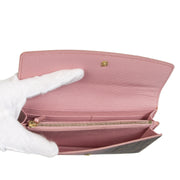 Fendi Pink Obre Zucca Pattern Wallet