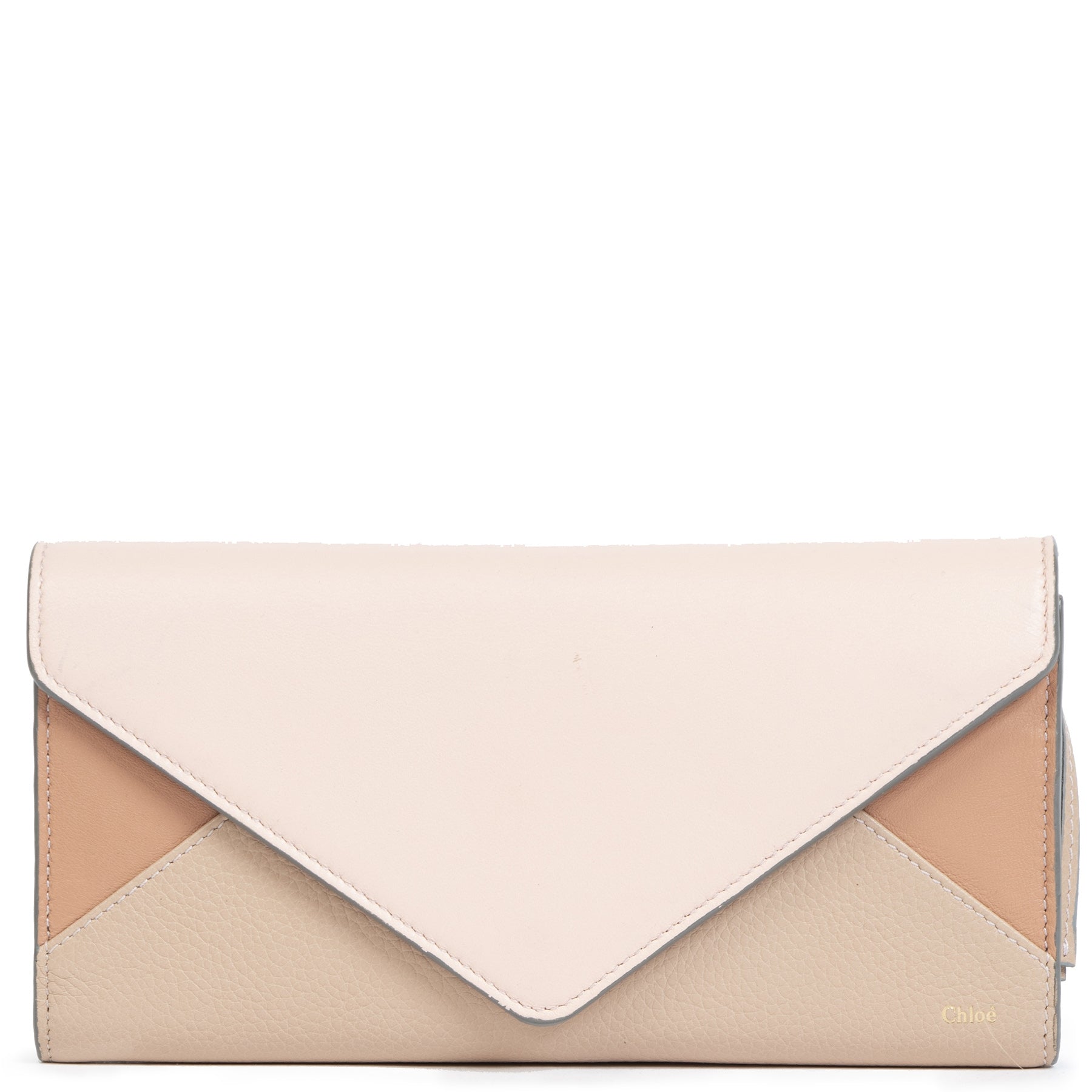 Chloé Nude Leather Envelope Wallet
