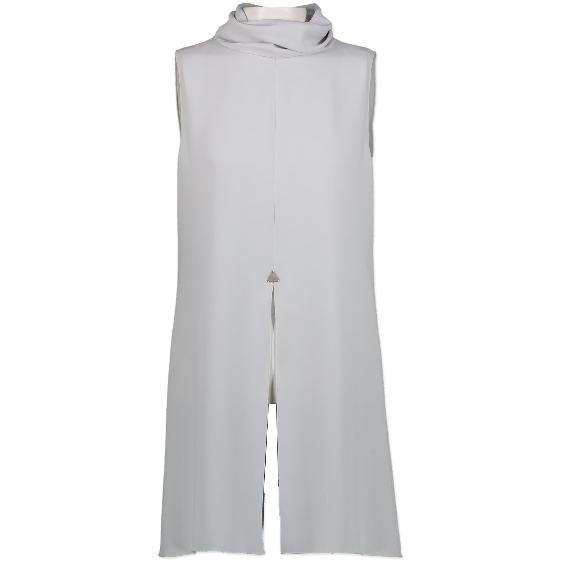 Chanel Baby Blue Roll Neck Blouse for the best price at Labellov secondhand luxury in Antwerp