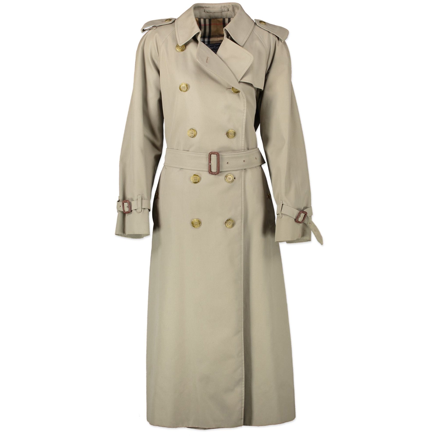 Authentic secondhand Burberry Beige Trench Coat - Size UK12 designer coat clothing designer brands vintage luxury webshop fashion safe secure online shopping worldwide shipping delivery