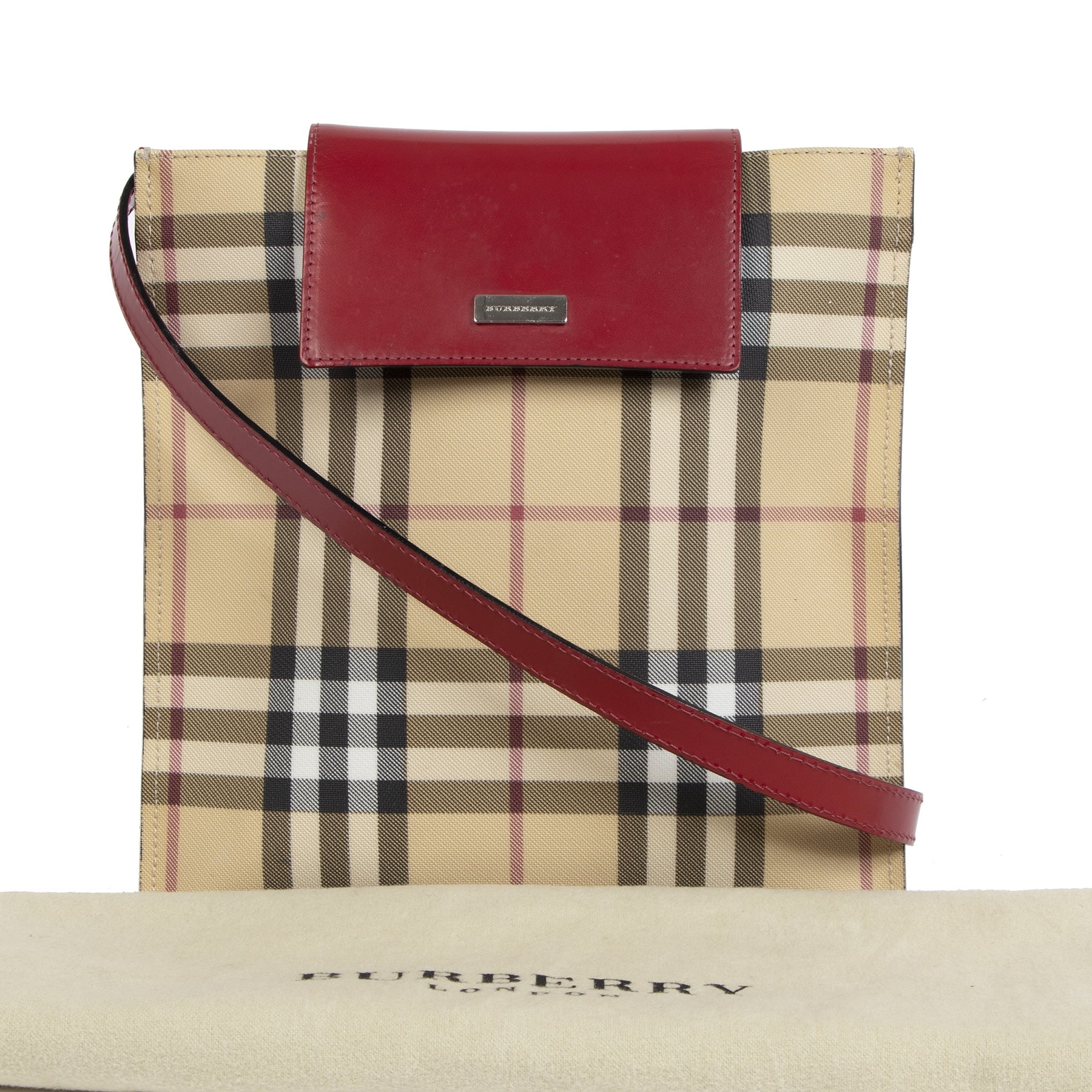 Bent u op zoek naar een authentieke designer Burberry Classic Check Square Crossbody Bag ?