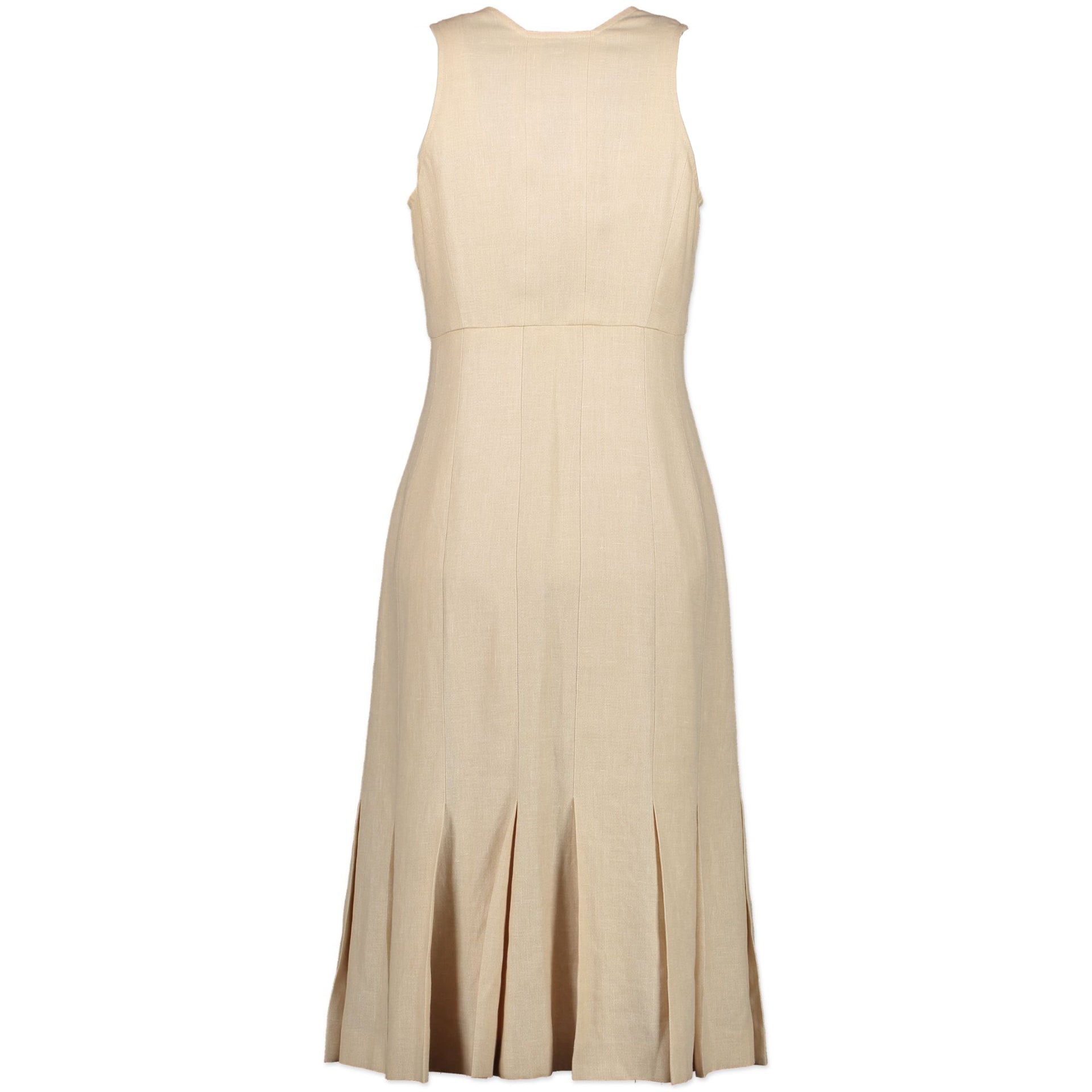 Chanel Sandy Beige Linen Dress - Size 36