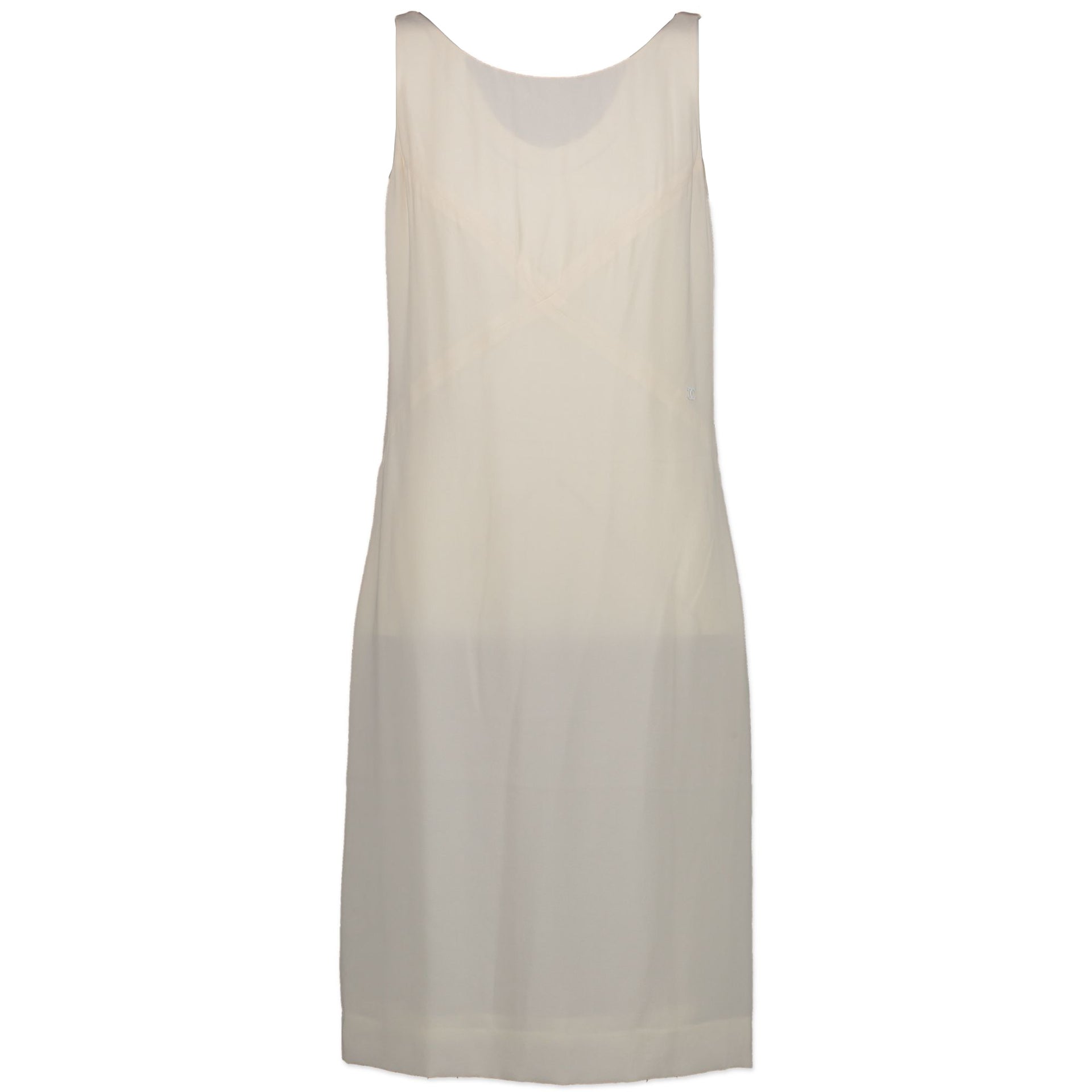 Buy and sell your authentic Chanel White Silk Dress for the best price
