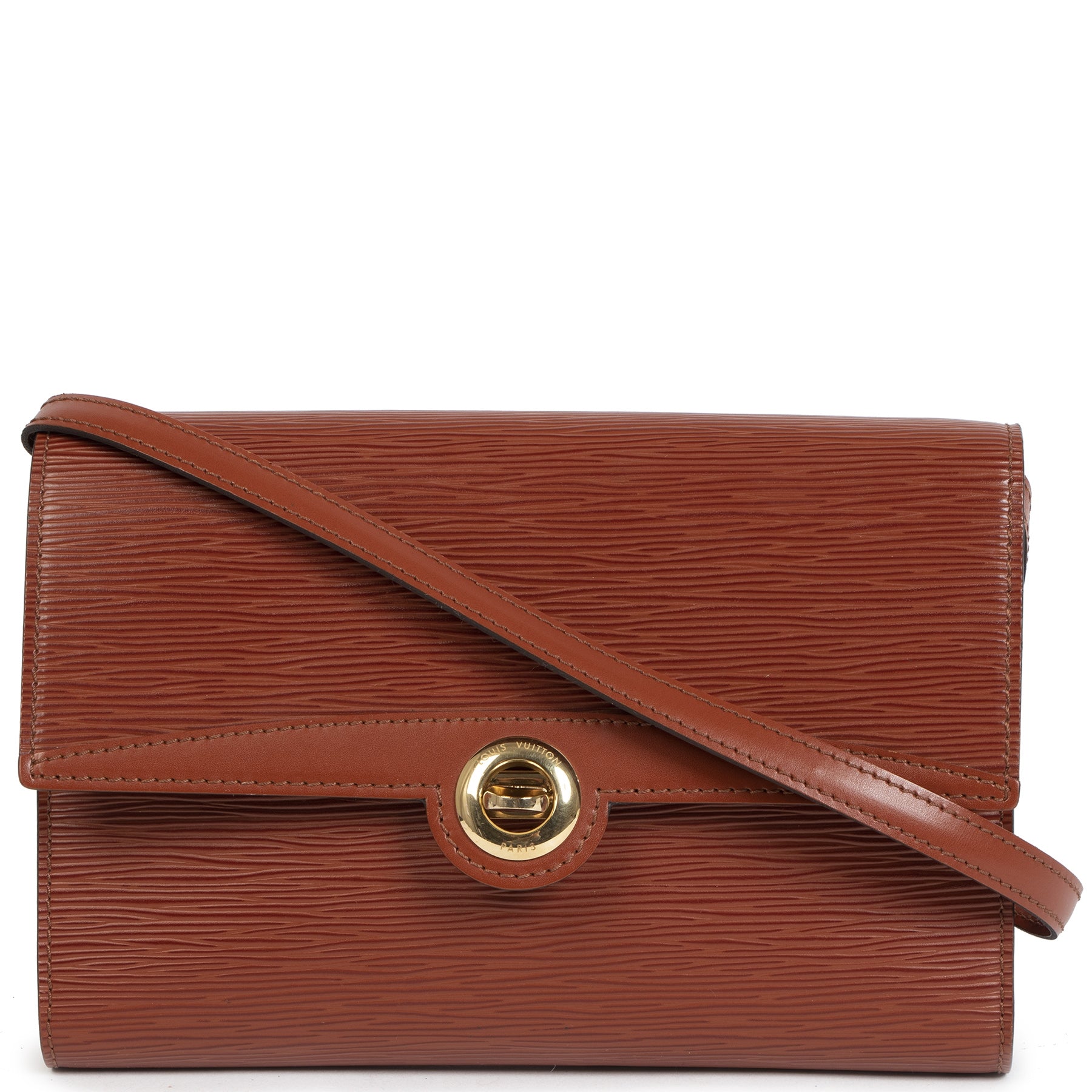 Buy authentic secondhand Louis Vuitton Red Epi Leather Shoulder Bag right price LabelLOV vintage webshop designer brands designer bags luxury online shopping buy online Antwerp Belgium fashion