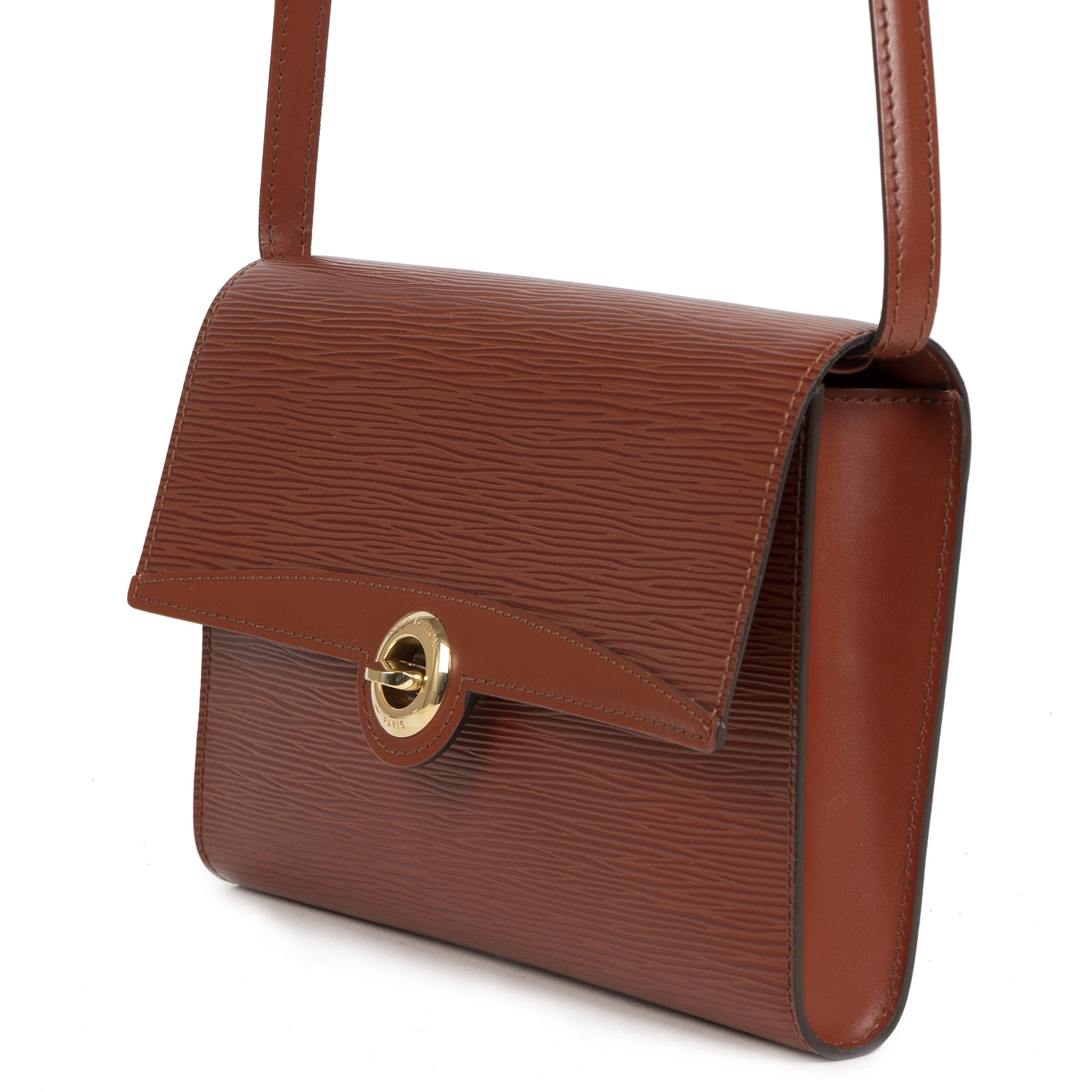 Authentieke Tweedehands Louis Vuitton Red Epi Leather Shoulder Bag juiste prijs veilig online shoppen luxe merken webshop winkelen Antwerpen België mode fashion