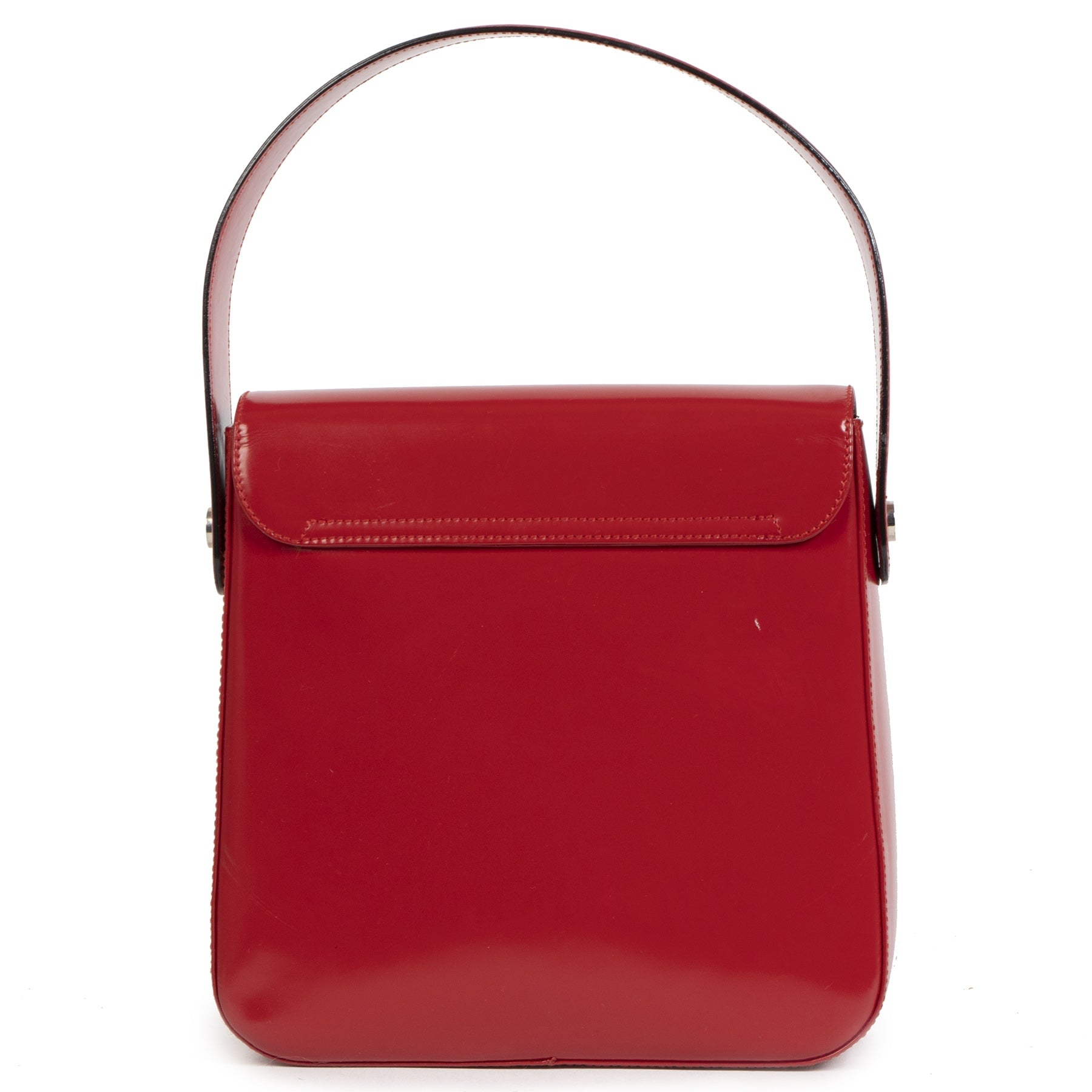 Authentieke Tweedehands Salvatore Ferragamo Red Leather Top Handle Bag juiste prijs veilig online shoppen luxe merken webshop winkelen Antwerpen België mode fashion