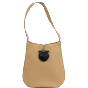Kwaliteitsvol authentieke tweedehands Salvatore Ferragamo schoudertas beige leder juiste prijs veilig online winkelen LabelLOV webshop luxe merken winkelen Antwerpen België Mode Fashion