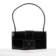 Authentieke Tweedehands Salvatore Ferragamo Black Patent Leather Bag juiste prijs veilig online shoppen luxe merken webshop winkelen Antwerpen België mode fashion