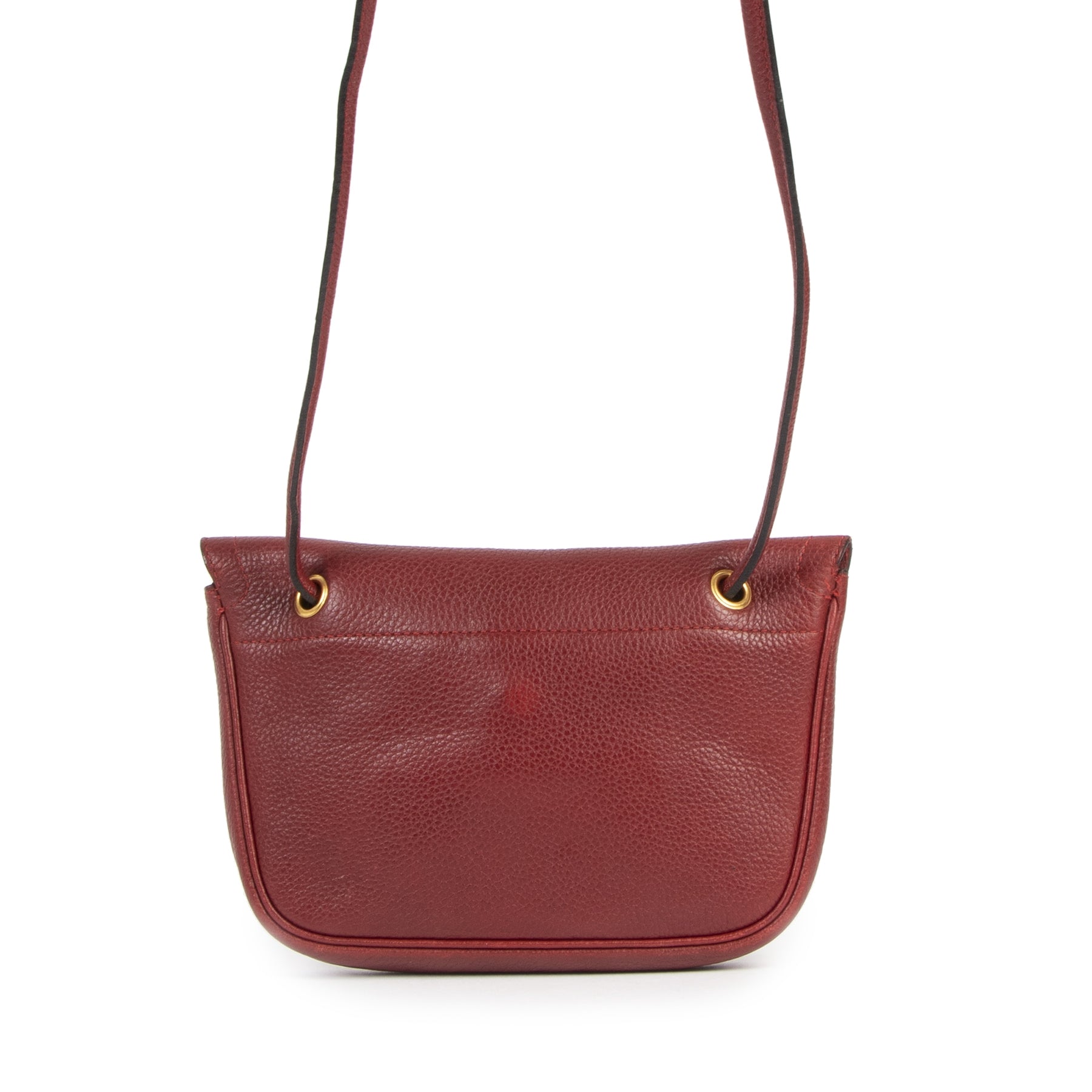 Authentieke Tweedehands Delvaux Red Leather Crossbody juiste prijs veilig online shoppen luxe merken webshop winkelen Antwerpen België mode fashion