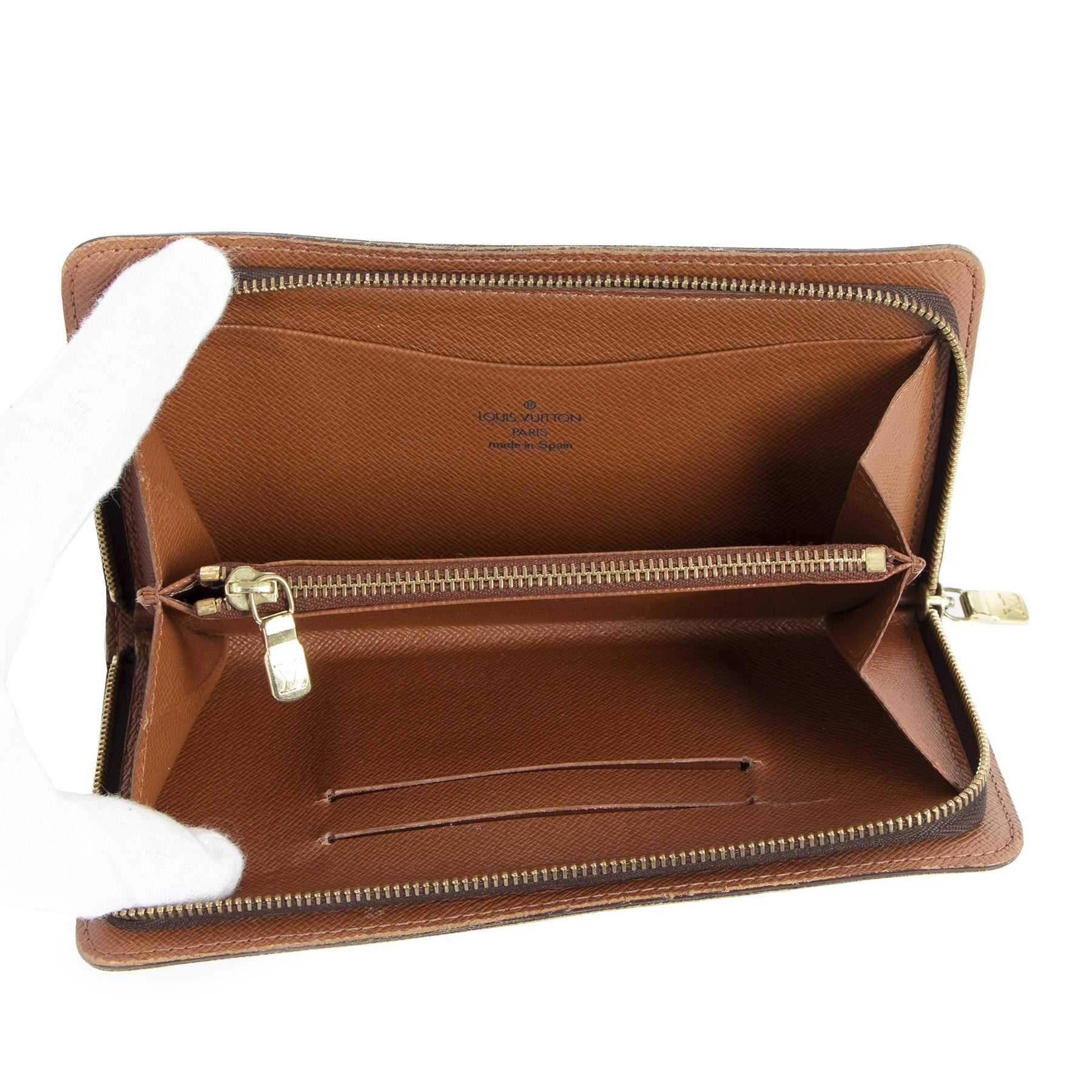 Authentieke tweedehands vintage Louis Vuitton Monogram Zippy Wallet koop online webshop LabelLOV