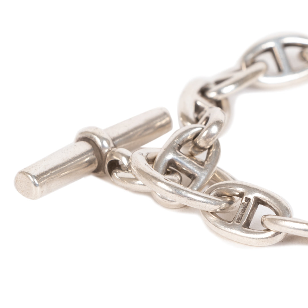 Authentieke Tweedehands Hermès Silver Chaine d'Ancre Bracelet juiste prijs veilig online shoppen luxe merken webshop winkelen Antwerpen België mode fashion