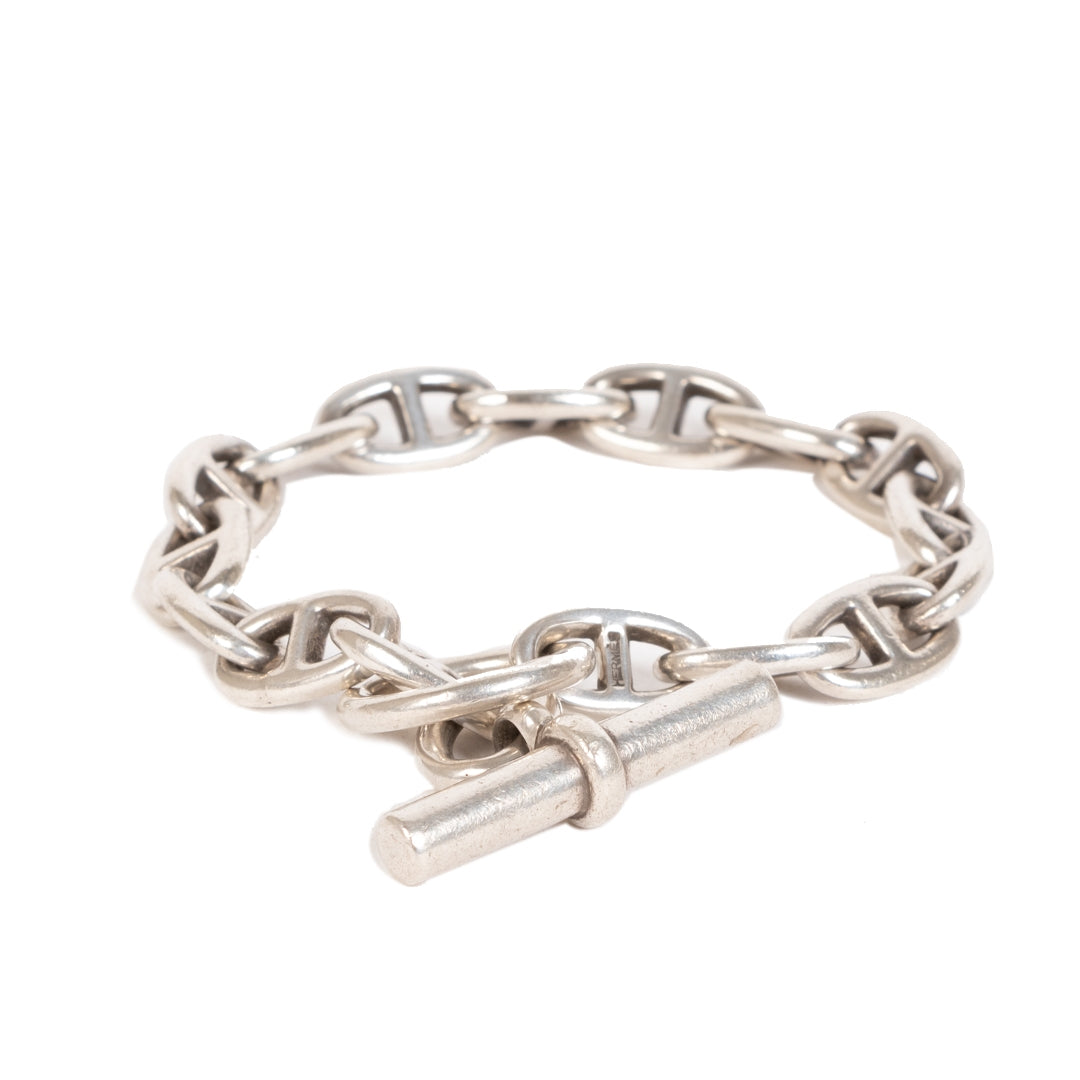 Authentic secondhand Hermès Silver Chaine d'Ancre Bracelets safe and secure online shopping designer bags luxury fashion vintage webshop