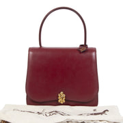 Authentieke Tweedehands Delvaux Vintage Burgundy Top Handle Bag juiste prijs veilig online shoppen luxe merken webshop winkelen Antwerpen België mode fashion