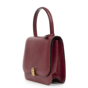 Authentieke Tweedehands Delvaux Vintage Burgundy Top Handle Bag juiste prijs veilig online shoppen luxe merken webshop winkelen Antwerpen België mode fashion