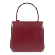 Authentieke Tweedehands Delvaux Vintage Burgundy Top Handle Bag juiste prijs veilig online shoppen luxe merken webshop winkelen Antwerpen België mode fashion
