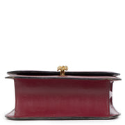 Authentieke Tweedehands Delvaux Vintage Burgundy Top Handle Bag juiste prijs veilig online shoppen luxe merken webshop winkelen Antwerpen België mode fashion