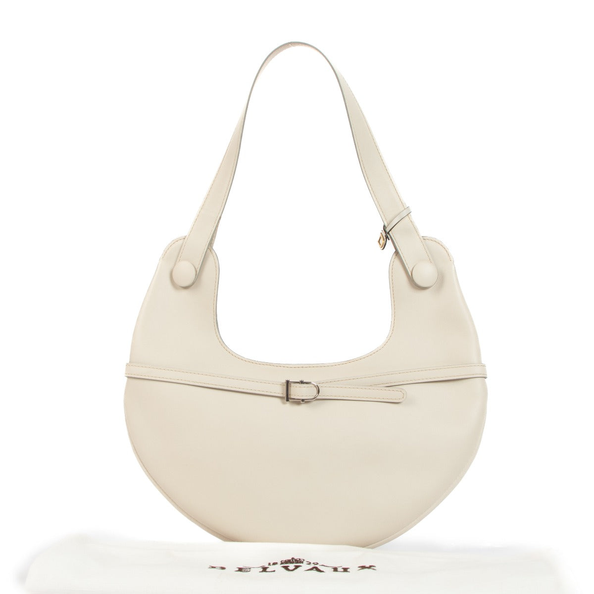 shop authentic second hand Delvaux Cream Railway Shoulder Bag on Labellov.com