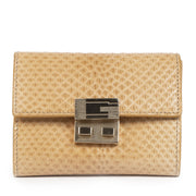 Gucci Karung Snakeskin Beige Compact Wallet