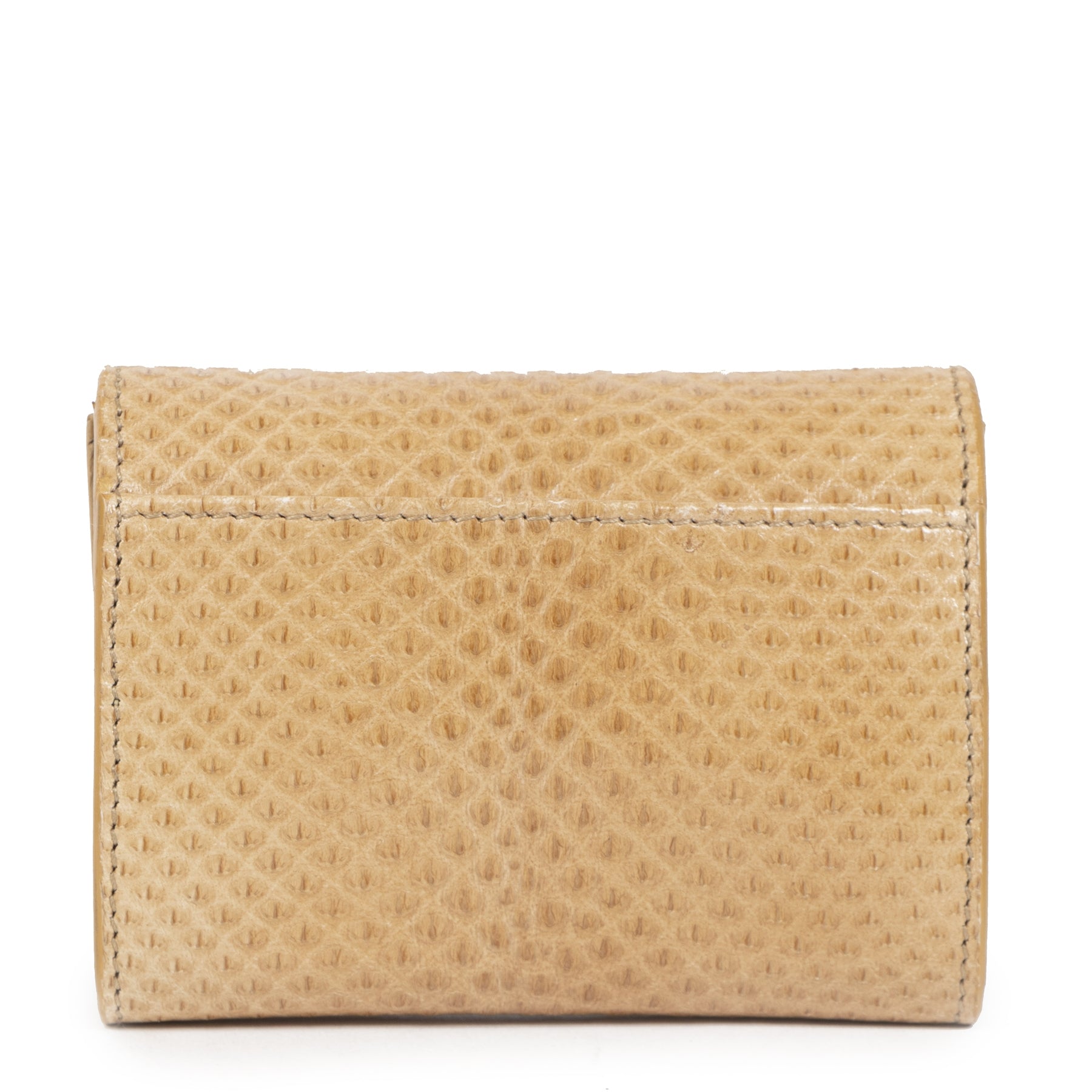 Gucci Karung Snakeskin Beige Compact Wallet