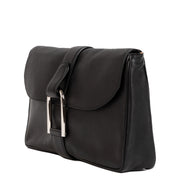 Authentic secondhand Delvaux Black Givry Leather Pochette Clutch safe and secure online shopping vintage webshop designer bags luxury worldwide shipping