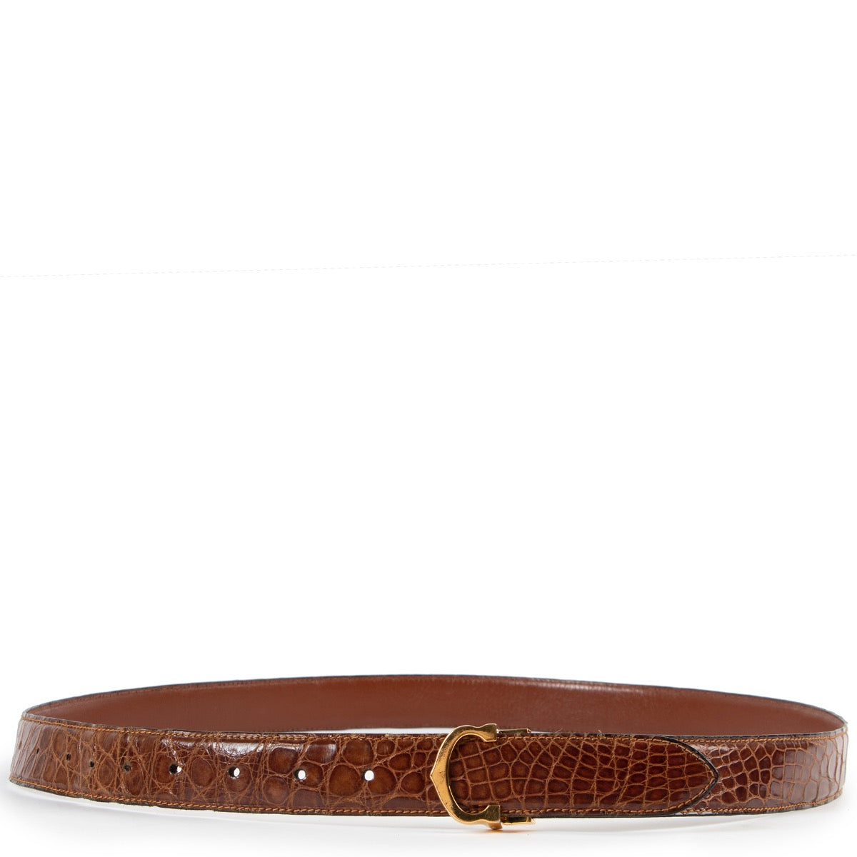 Must de Cartier Brown Alligator Décor C Belt