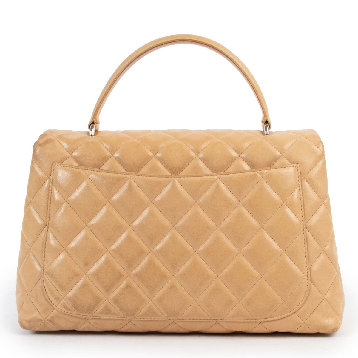 Shop safe online 100% authentic second hand Chanel Beige Quilted Lambskin Coco Top Handle at the right price at Labellov in Antwerp.