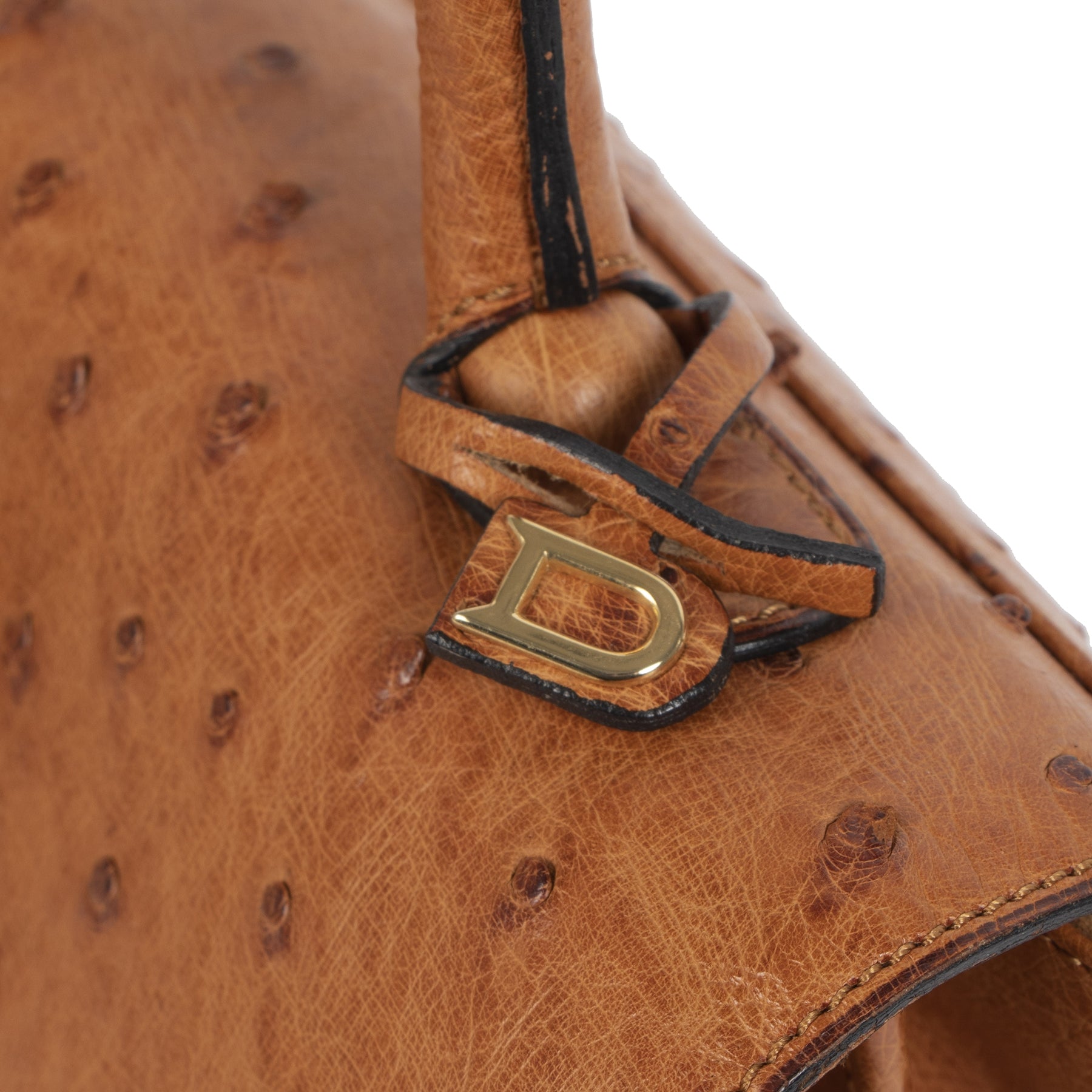 Authentic secondhand Delvaux Brillant MM Ostrich Bag buy Delvaux Brillant designer bags designer luxury vintage webshop fashion worldwide shipping safe secure online shopping Antwerp