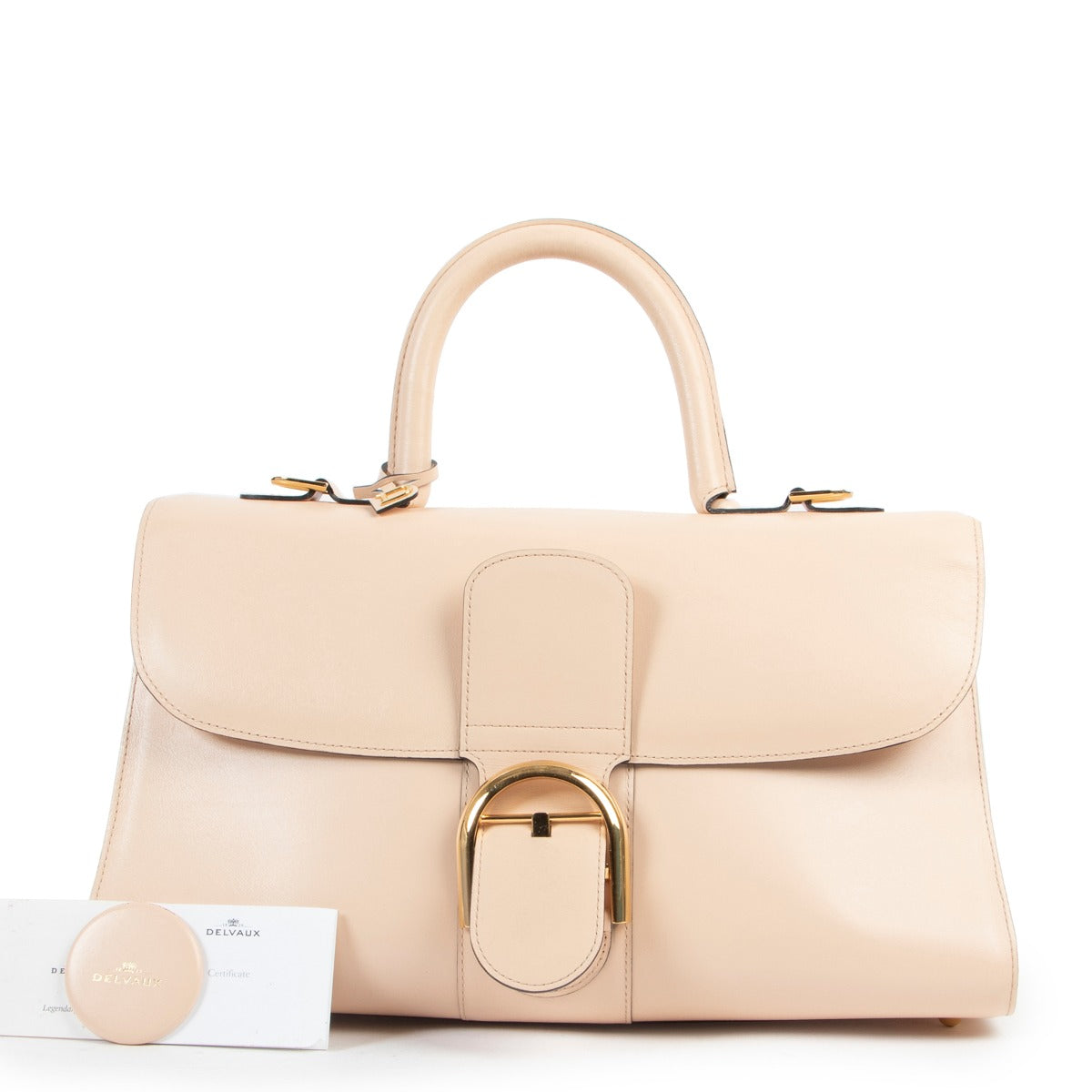 For sale on Labellov Delvaux Nude Leather East West Brillant Bag