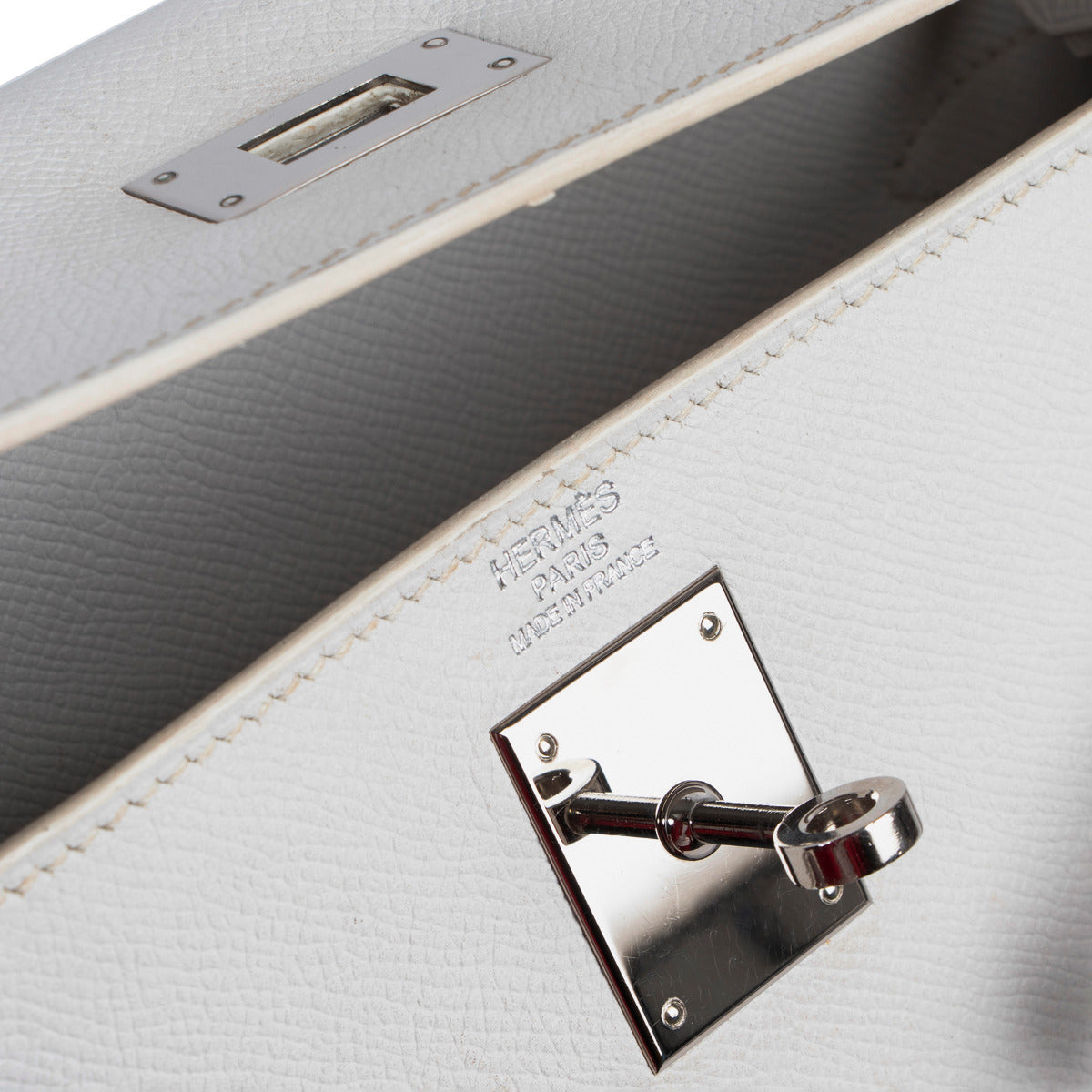Hermès Kelly 32 Epsom Wit PHW
