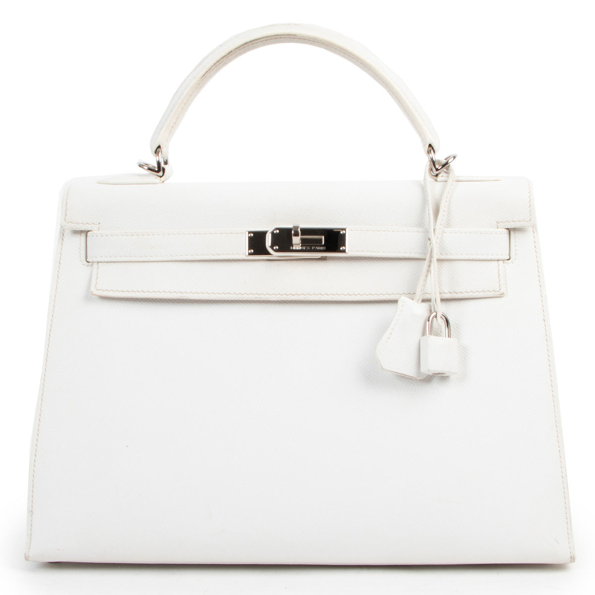 Hermès Kelly 32 Epsom White PHW