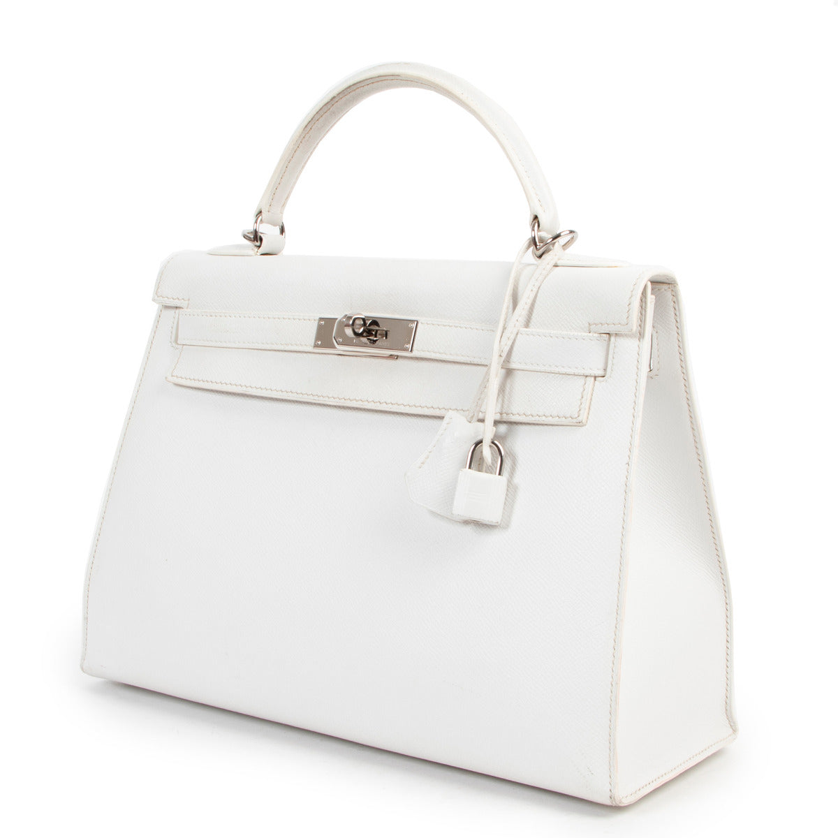 Hermès Kelly 32 Epsom Wit PHW