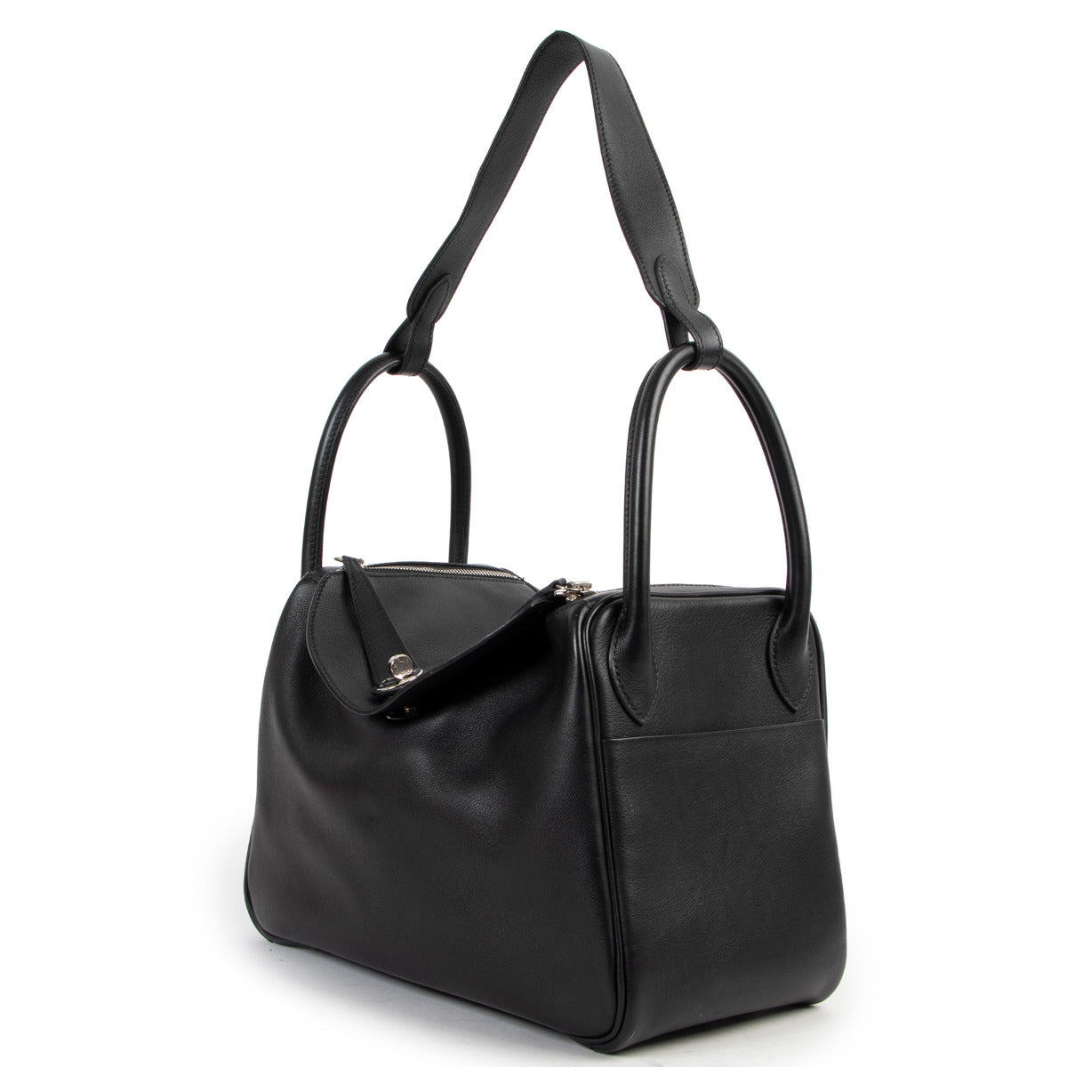 Hermès Lindy 30 Noir Swift PHW