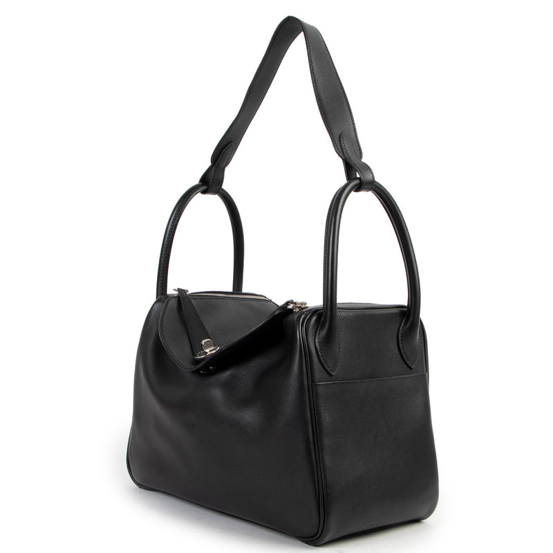 Hermès Lindy 30 Black Swift PHW