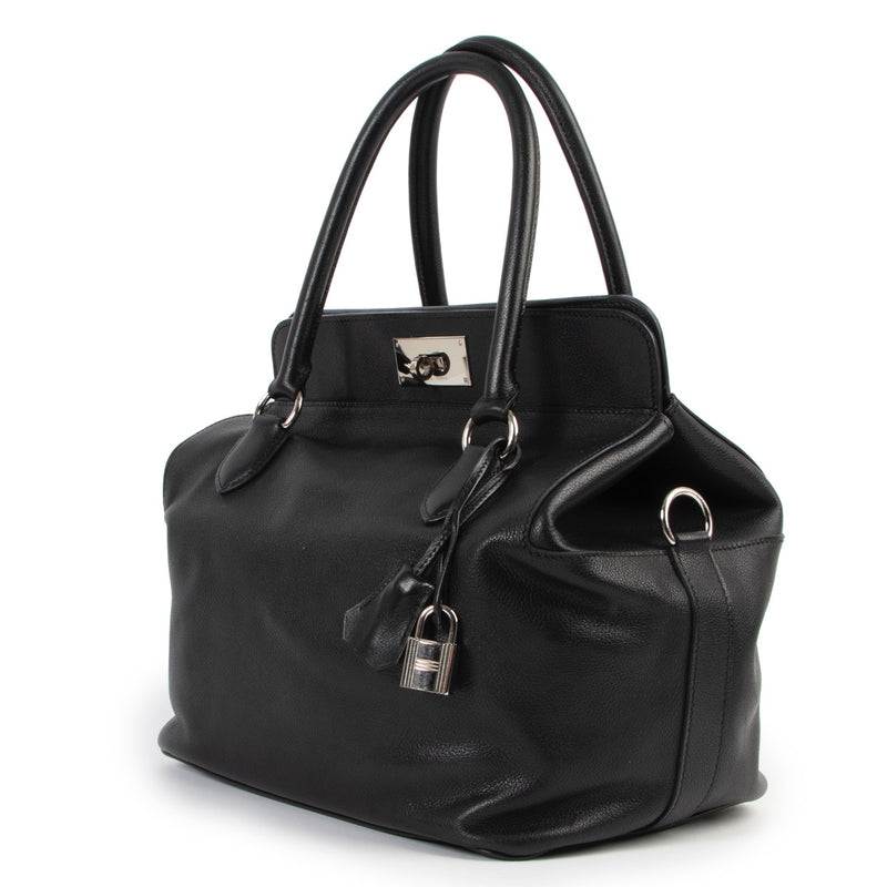 Shop and sell second hand 100% authentic Hermès Black Evercolor Toolbox 26 Bag at Labellov