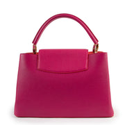 shop safe online at Labellov Louis Vuitton Taurillon Capucines MM Hibiscus Pink