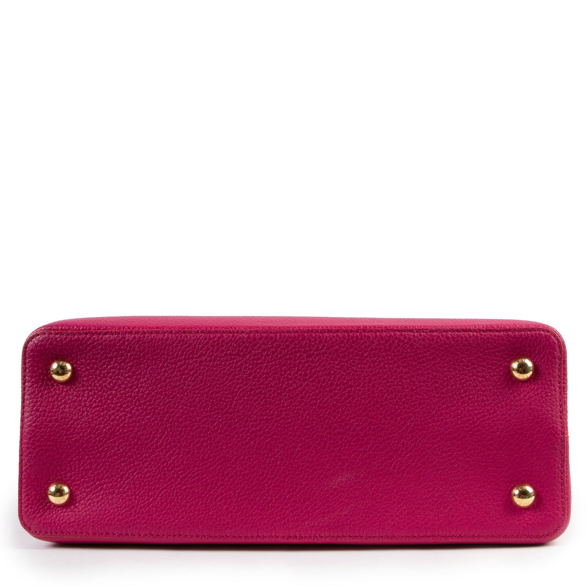 shop safe online at Labellov Louis Vuitton Taurillon Capucines MM Hibiscus Pink