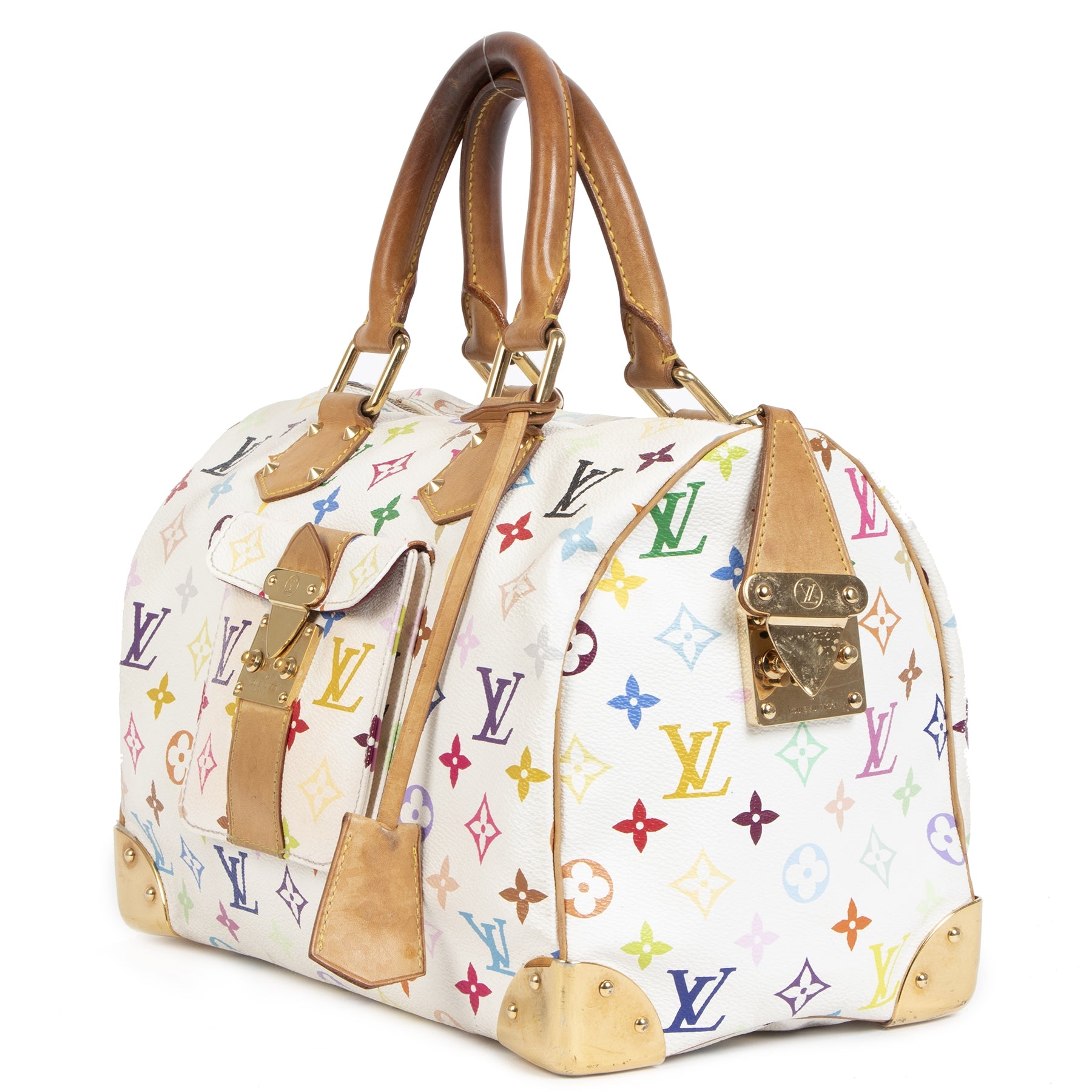Authentieke Tweedehands Louis Vuitton Murakami Monogram Multicolor Speedy City Bag juiste prijs veilig online shoppen luxe merken webshop winkelen Antwerpen België mode fashion