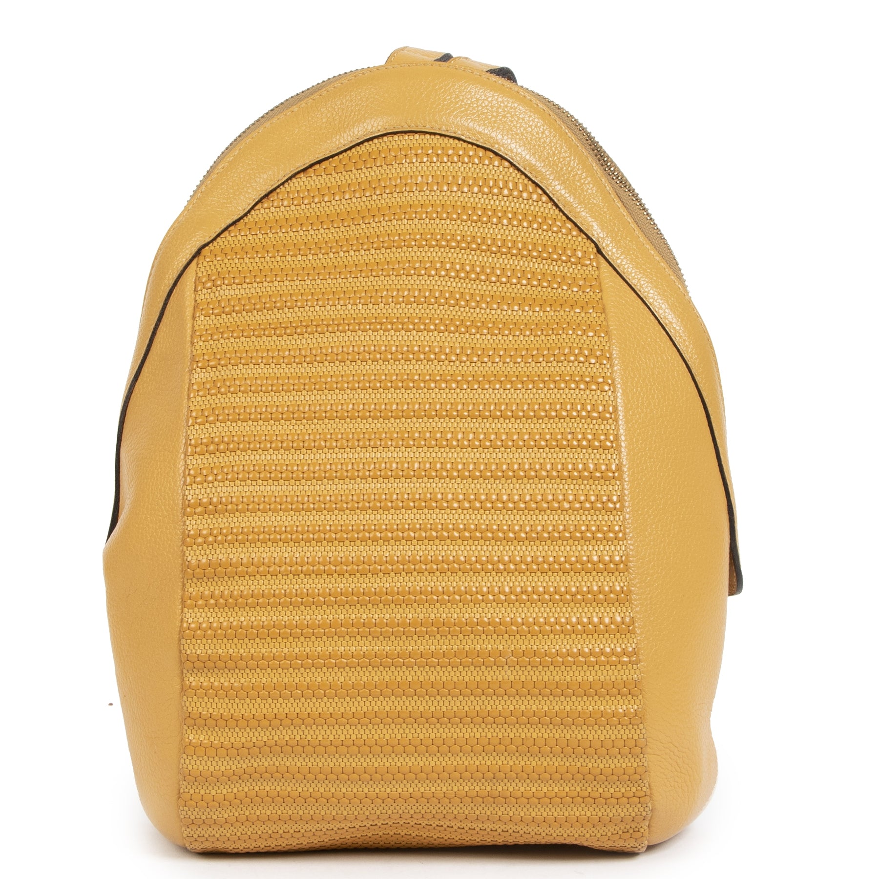 Authentic secondhand Delvaux Ochre Yellow Azov Backpack designer bags luxury vintage webshop safe secure online shopping fashion