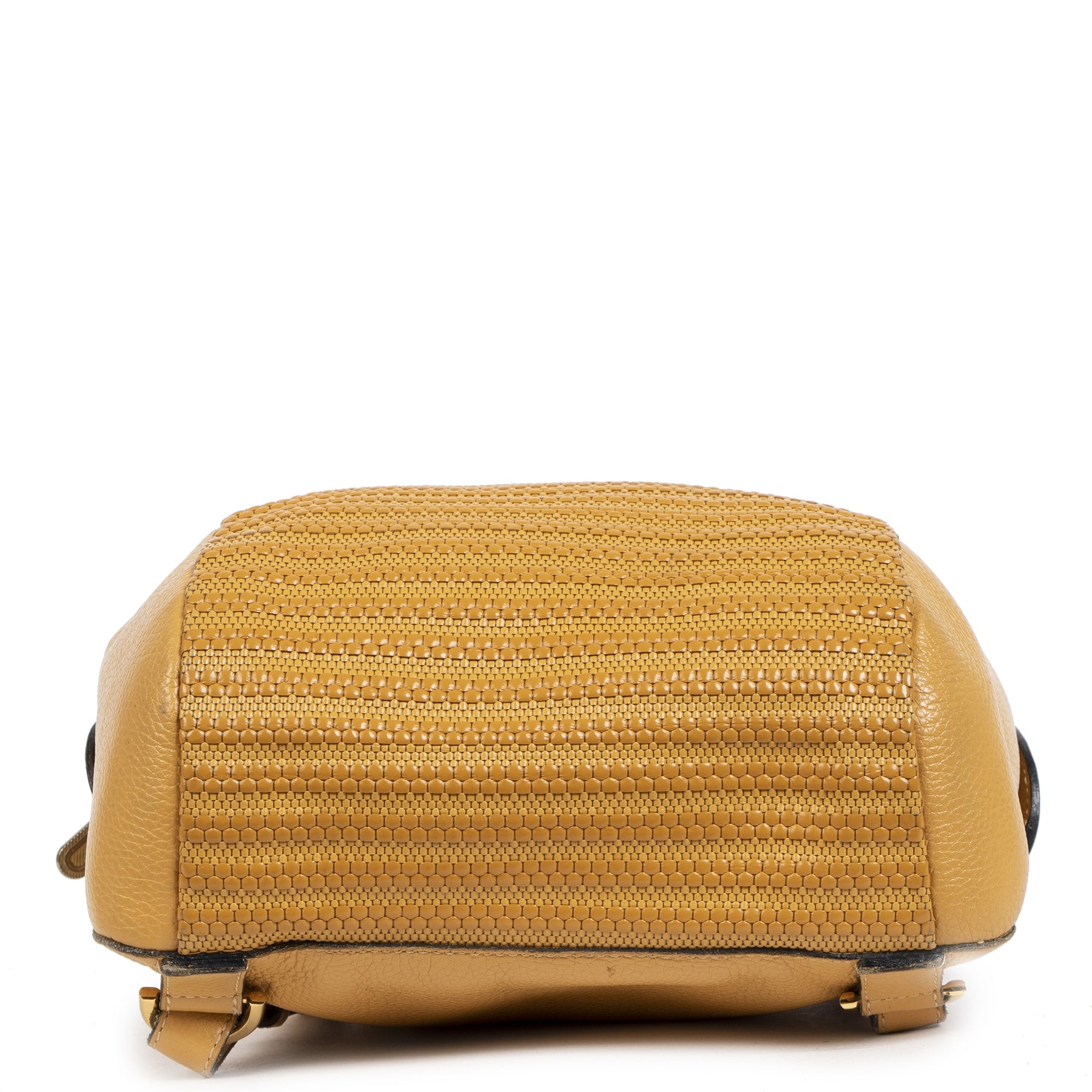 Authentic secondhand Delvaux Ochre Yellow Azov Backpack designer bags luxury vintage webshop safe secure online shopping fashion