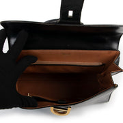 Delvaux Black Brillant MM Box Calf Handbag