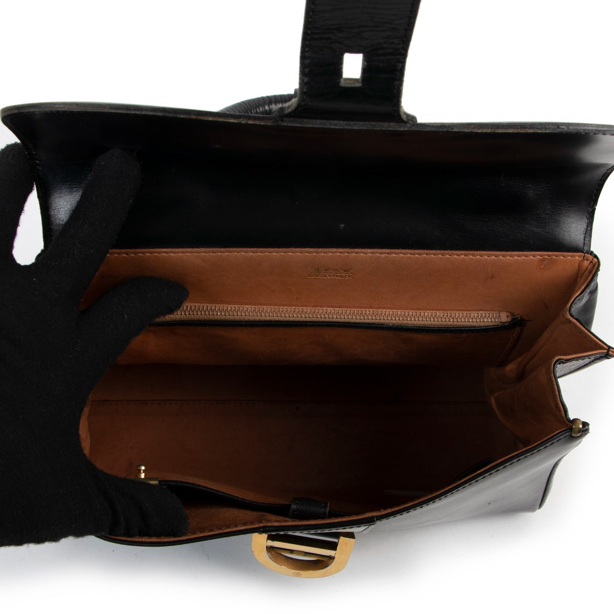 Delvaux Black Brillant MM Box Calf Handbag